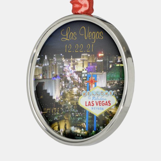 Aangepaste versiering voor Las Vegas Metalen Ornament (Links)