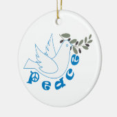 Aangepaste versiering voor vrede keramisch ornament (Links)