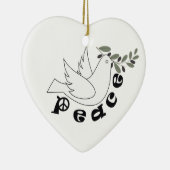 Aangepaste versiering voor vrede keramisch ornament (Rechts)