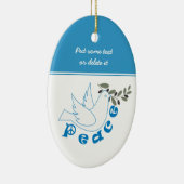 Aangepaste versiering voor vrede keramisch ornament (Rechts)