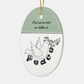Aangepaste versiering voor vrede keramisch ornament (Links)