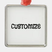 Aangepaste versieringen metalen ornament (Voorkant)