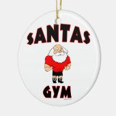 Aangepaste versieringen Santas Gym Keramisch Ornament (Links)