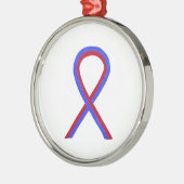 Aangepaste versieringen voor blauw en rood bewustz metalen ornament (Links)