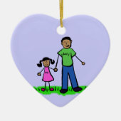 Aangepaste versieringen voor vaders en dochterfami keramisch ornament (Voorkant)
