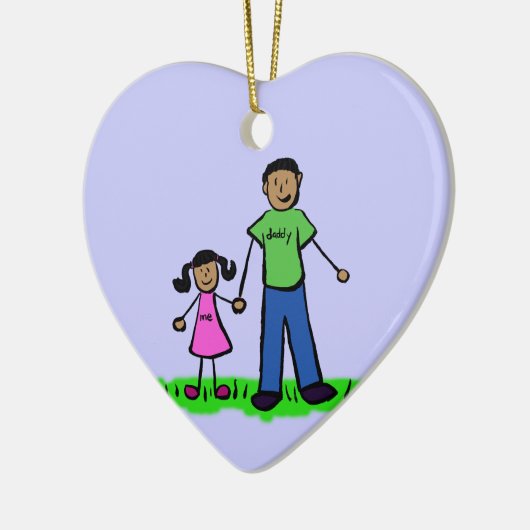 Aangepaste versieringen voor vaders en dochterfami keramisch ornament (Links)
