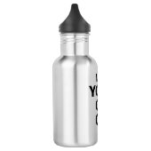 Aangepaste verticale Logo en tekst Waterfles (Links)