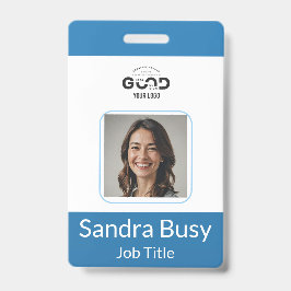 Aangepaste verticale personeelsfoto ID-badge | Pro Badge
