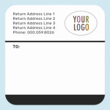 Aangepaste verzendlabels Logo Retouradres