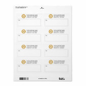 Aangepaste verzendlabels voor zakelijke Logo Etiket (Full Sheet)