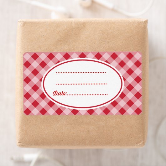 Aangepaste Vet Rode Keuken Labels (Insitu)