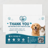 Aangepaste Veterinaire Bedankkaart met QR-code (Voorkant / Achterkant)