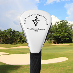 Aangepaste veterinaire kliniek symbool dierenarts golfheadcover