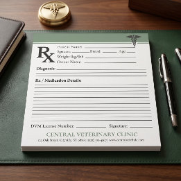 Aangepaste veterinaire receptenblok DVM bewerkbaar Notitieblok