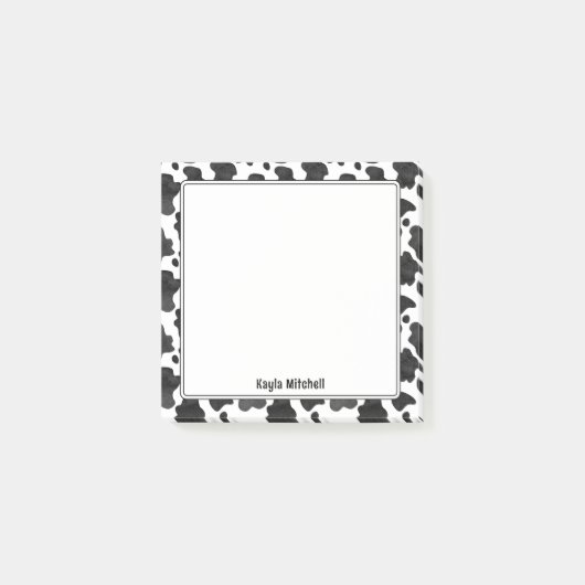 Aangepaste vetgedrukte Koe-afdruknotities Post-it® Notes (Voorkant)