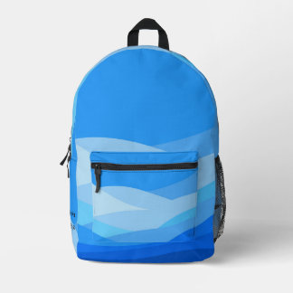 Aangepaste Vibrant Blauw Kleurrijk Patroon Estheti Bedrukte Rugzak