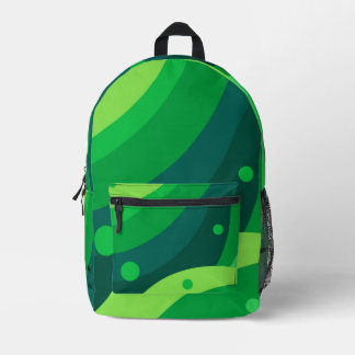 Aangepaste Vibrant Groen Kleurrijk Patroon Estheti Bedrukte Rugzak