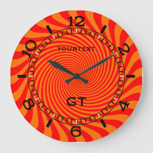Aangepaste Vibrant Hot Oranje wervelkolom kiezen o Grote Klok