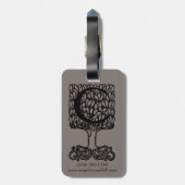 Aangepaste Victoriaans monogram letter C Bagagelabel (Achterkant verticaal)