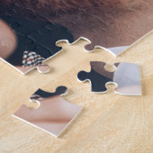 Aangepaste vierkant collage bruiloft foto legpuzzel (Zijkant)