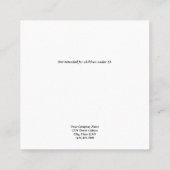 Aangepaste, vierkante, klassieke weergavescherm vo afsprakenkaartje (Achterkant)