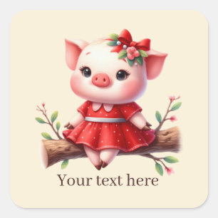 Aangepaste vierkante sticker voor liefhebbers van