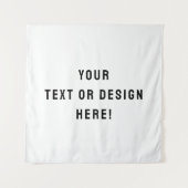 Aangepaste vierkante wandtapijt – Wit & Gepersonal Wandkleed (Voorkant)