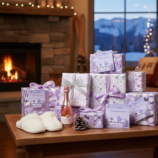 Aangepaste vierkante Winterberg Bachelorette Bedankjes Labels