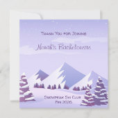 Aangepaste vierkante Winterberg Bachelorette Bedankkaart (Voorkant)