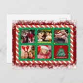 Aangepaste vijf foto kerst feestdagenkaart (Voorkant / Achterkant)