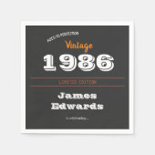 Aangepaste Vintage 1986 40e verjaardag servetten - (Voorkant)
