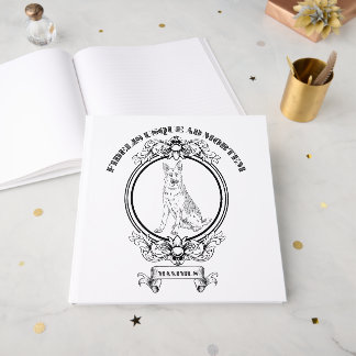 Aangepaste vintage Duitse herder crest - Donkere A Gastenboek