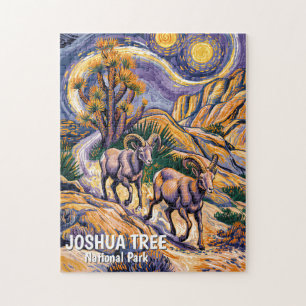 Aangepaste vintage Joshua Tree-wildschaap-schilder Legpuzzel