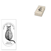 Aangepaste vintage kat uit de bibliotheek van 	rubberstempel (Gestempeld)