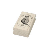 Aangepaste vintage kat uit de bibliotheek van 	rubberstempel (Stempel)