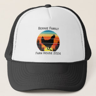 Aangepaste vintage kippenboerderij landbouw trucker pet