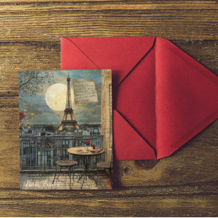 Aangepaste Vintage Paris Eiffeltoren Romantische K Briefkaart