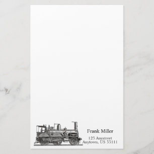 Aangepaste Vintage treinmotor Briefpapier