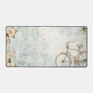 Aangepaste Vintage Whimsical Fietskalender 2027 Bureaumat