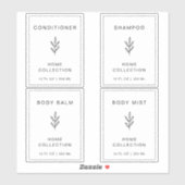 Aangepaste Vinyl Waterdichte Badkamer Labels, Set Sticker (Vel)