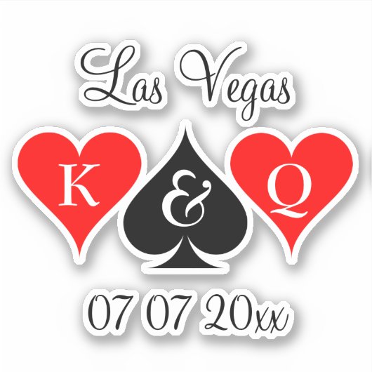 Aangepaste vinylstickers voor bruiloft in Las Vega Sticker (Voorkant)