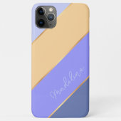 Aangepaste Violet Paarse Blauwe Pastel Gele Strepe Case-Mate iPhone Case (Achterkant)