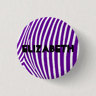 Aangepaste Violet Paarse Zebra Stripes Ronde Button 3,2 Cm