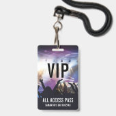 Aangepaste VIP All Access Bat Mitzvah Badge (Voorzijde met lanyard)