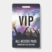 Aangepaste VIP All Access Bat Mitzvah Badge (Voorzijde)