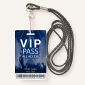 Aangepaste VIP All Access Blue Badge met Barcode (Voorkant met draagriem)