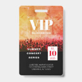 Aangepaste VIP All Access Concern Badge (Achterkant)