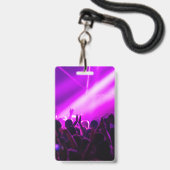 Aangepaste VIP All-Access Concert Event Pas Paars Badge (Achterkant met lanyard)