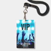 Aangepaste VIP All-Access Concert Event Pass Badge (Voorkant met koord)