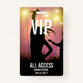 Aangepaste VIP All-Access Concert Event Pass Vrouw Badge (Voorkant)